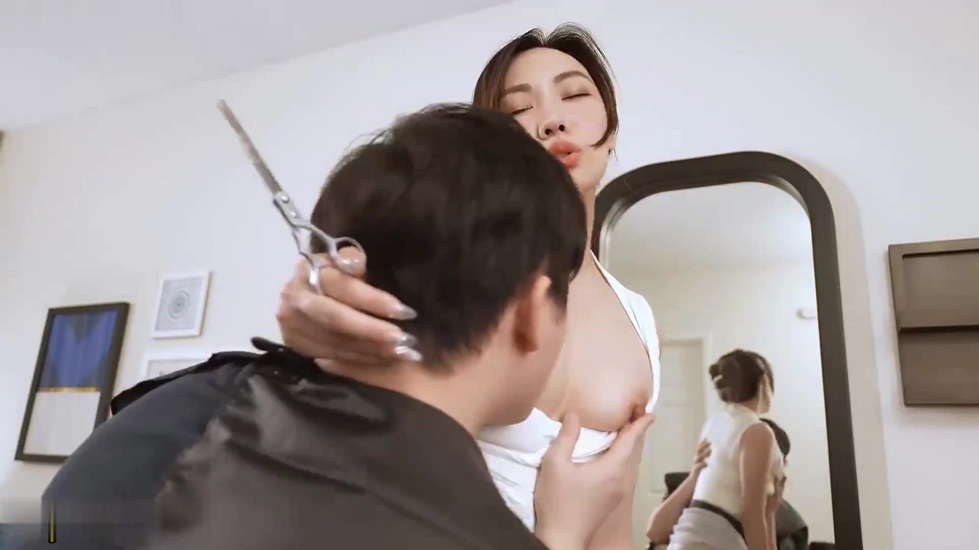 风韵御姐 米菲兔 露脸作品-思琪姐姐 顾客爆操骚逼女发型师，极光无缝腿环丝袜欲罢不能